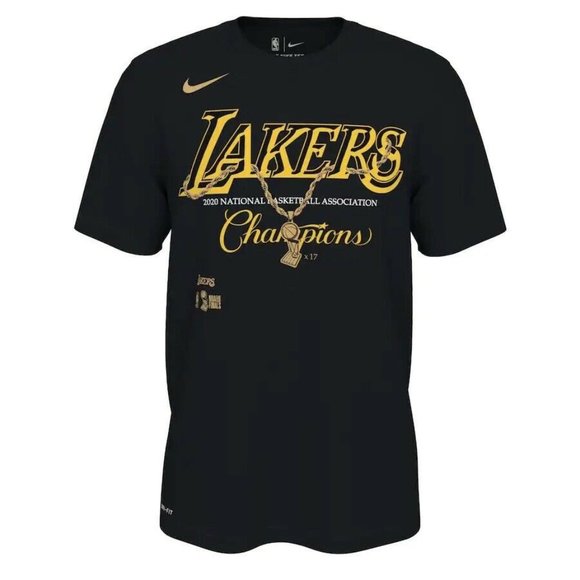 Nike Other - Nike Tee 2020 NBA LA Lakers Final Champions T-Shirt Dri-Fit Black Men's Size 2XL